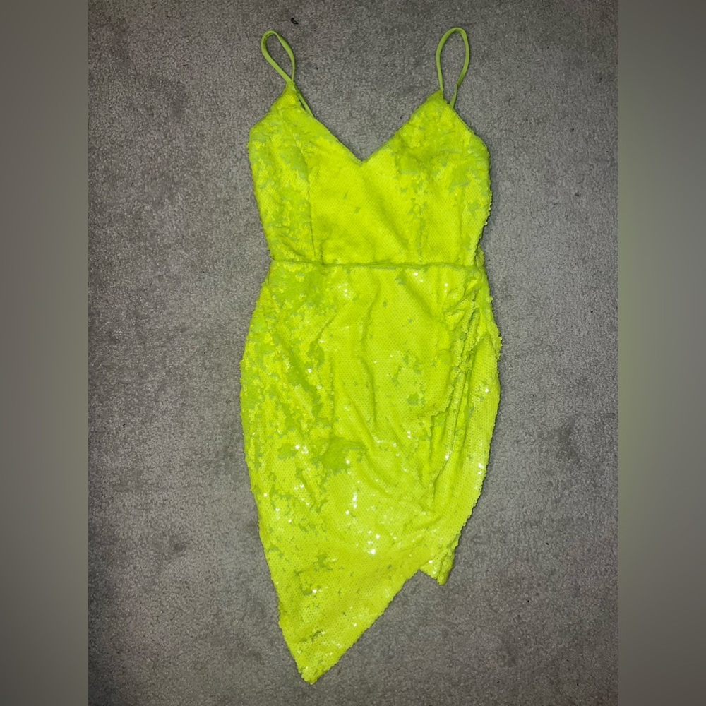 Women’s Lime Mini Sequin Dress